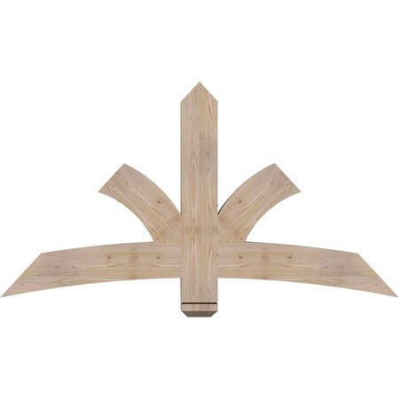 Ekena Millwork Davenport Smooth Timber Gable Bracket, Douglas Fir, 60"W x 32"H x 3 1/2"D x 5 1/2"F, 13/12 Pitch GBW060X32X0406DAV00SDF